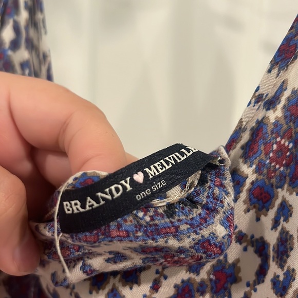 Purple floral brandy Melville dress - Picture 2 of 3